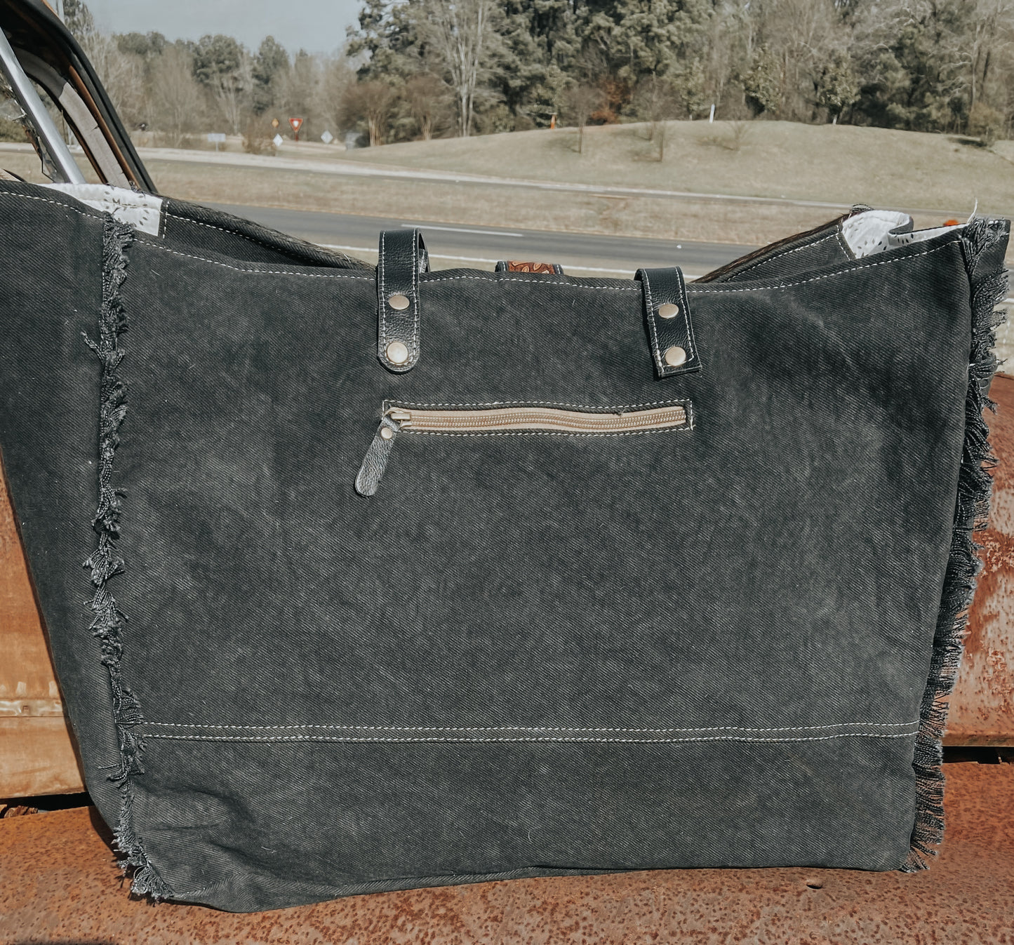 Rancho Cowhide Weekender Bag