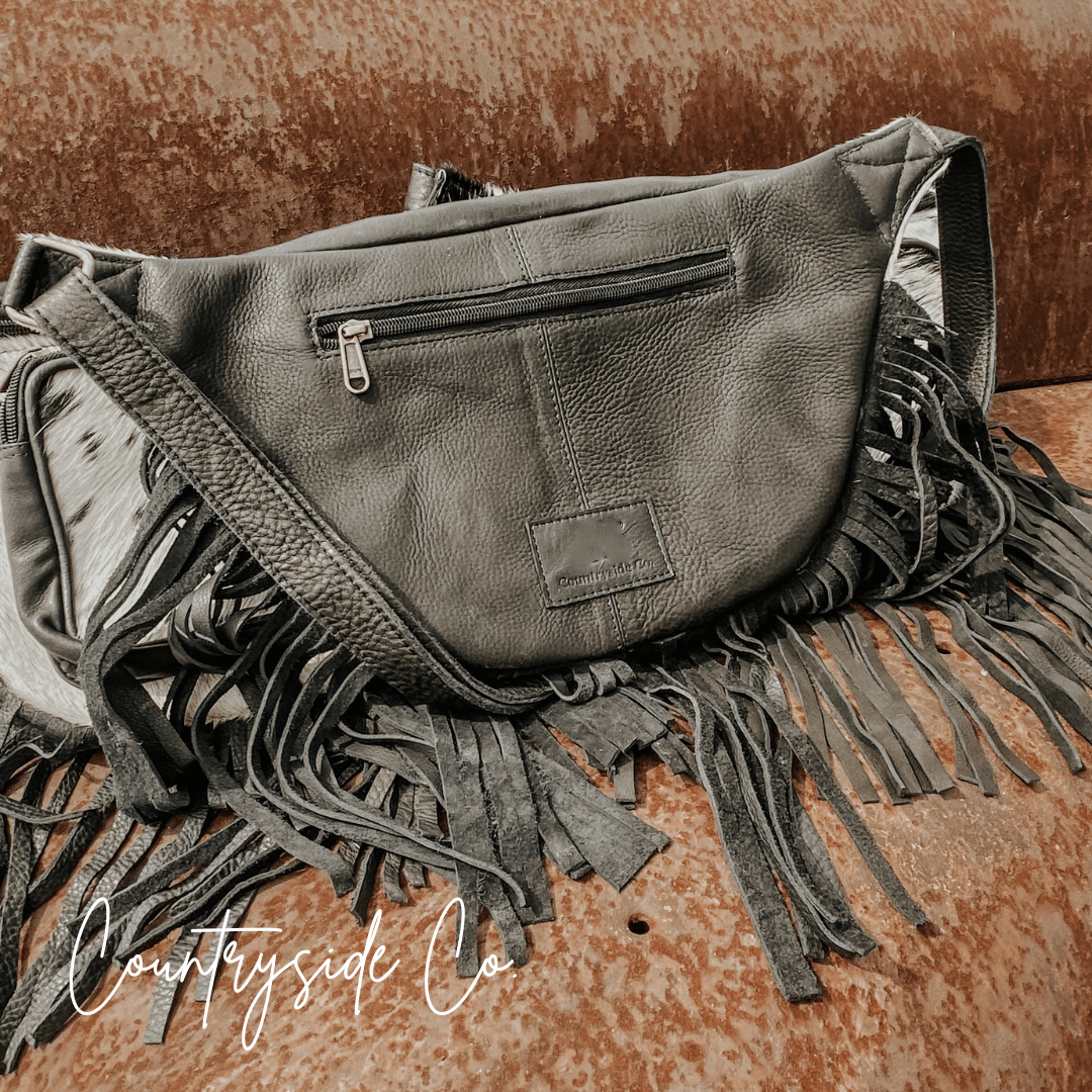 Austin Cowhide Sling Fesitval Bag  Fanny Pack by Countryside Co.