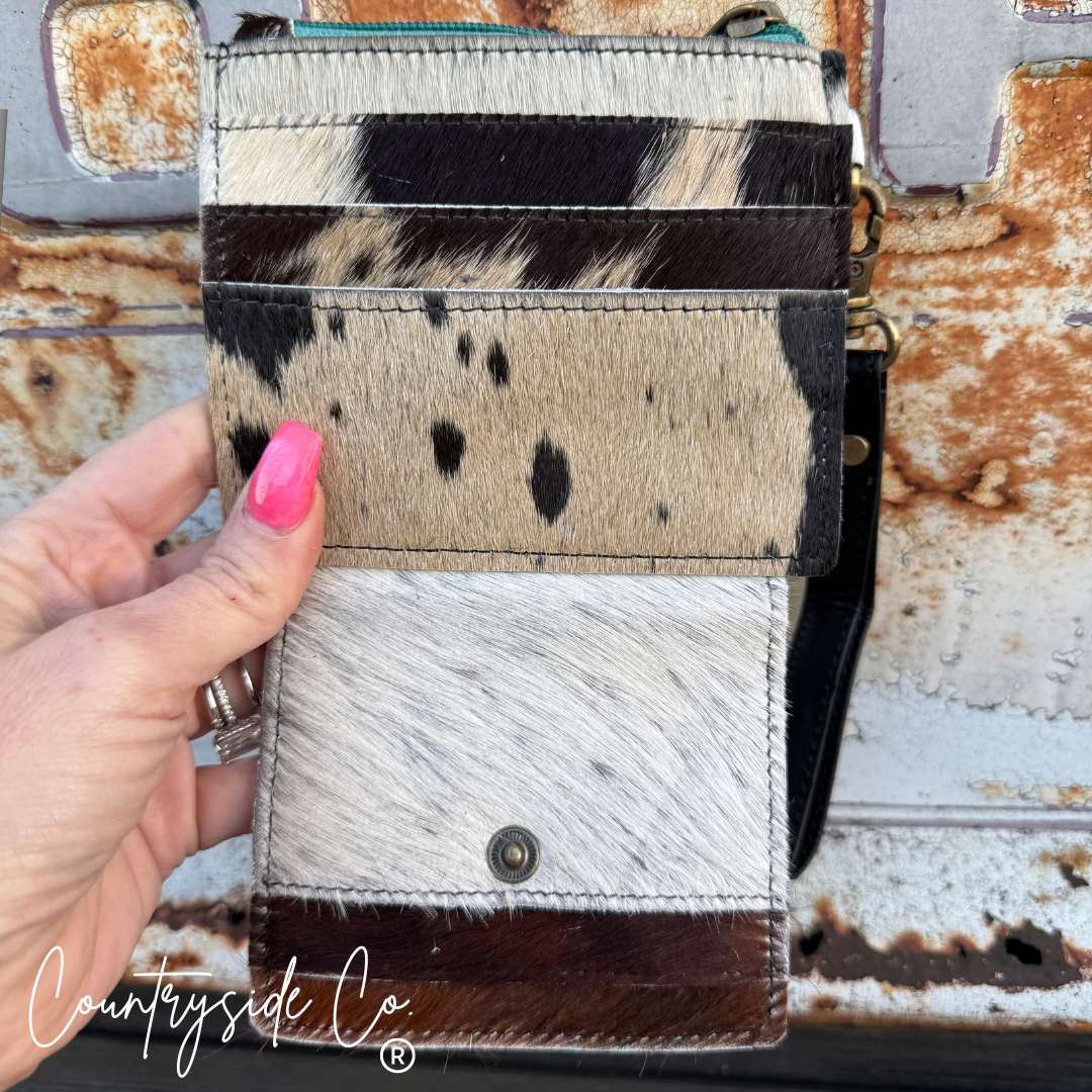 Abigail Cowhide Small Wallet Wristlet