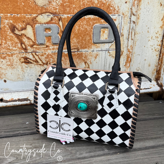 Concho Bailey Checkered Speedy Bag