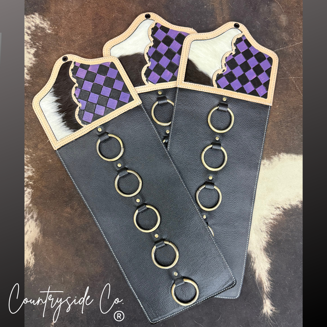 Purple Checkered Wild Rag Scarf Hanger