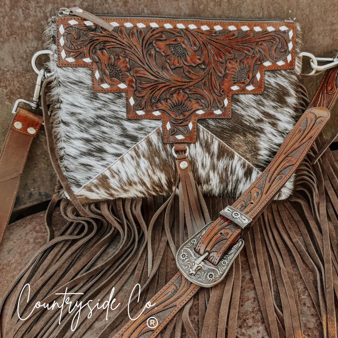 Fort Worth Cowhide Crossbody