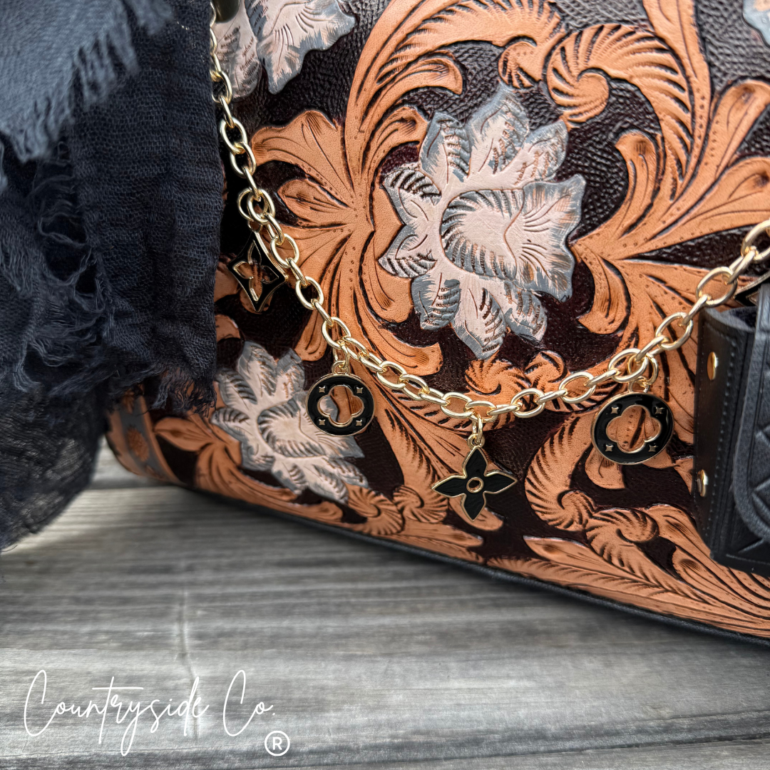 Milan Tooled Leather Decorated Speedy Bag