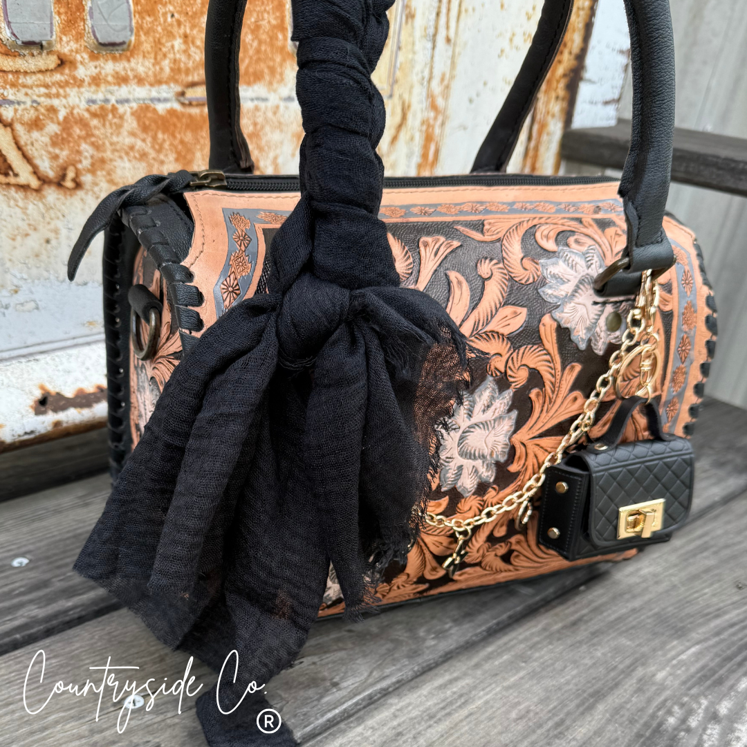 Milan Tooled Leather Decorated Speedy Bag