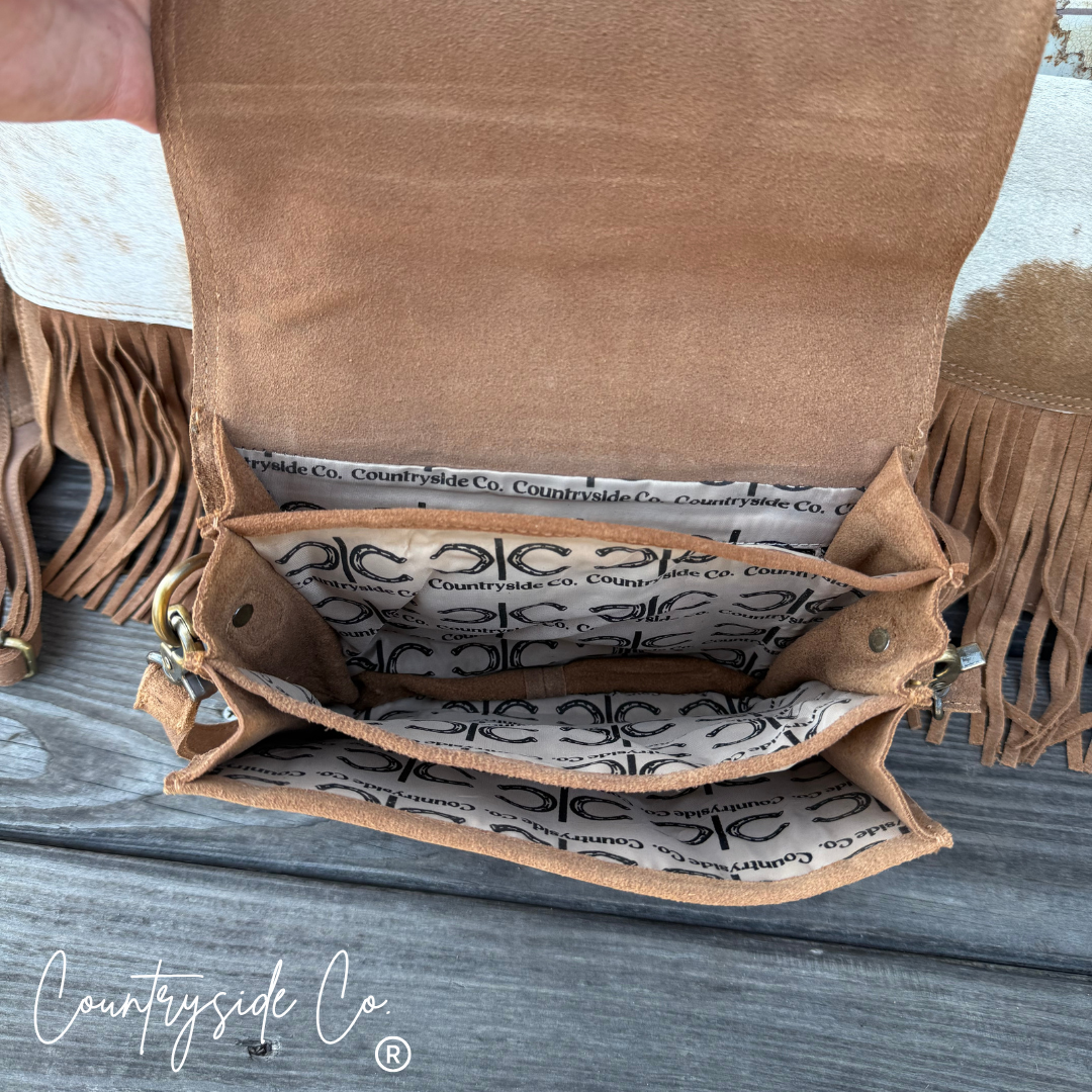 Sadie Cowhide Fringe Purse