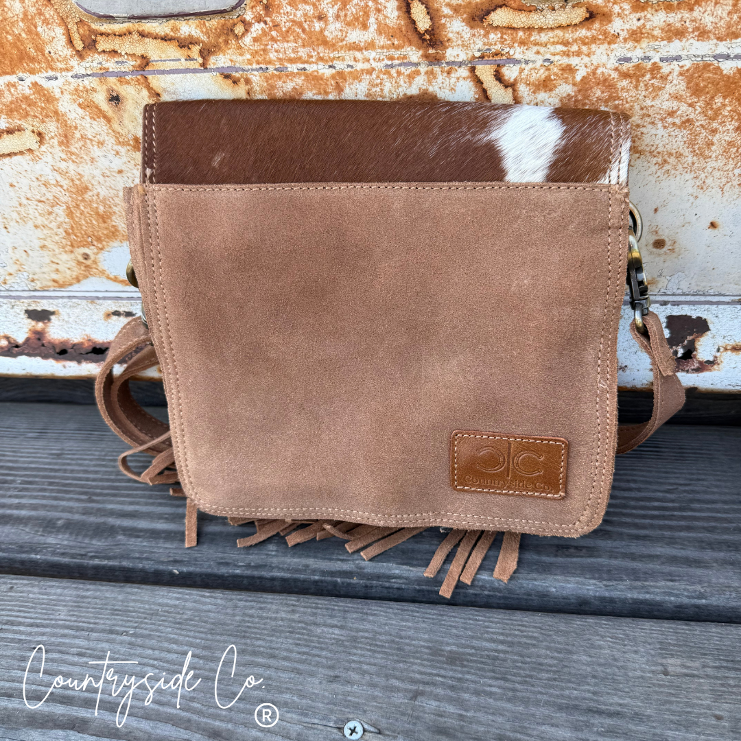 Sadie Cowhide Fringe Purse