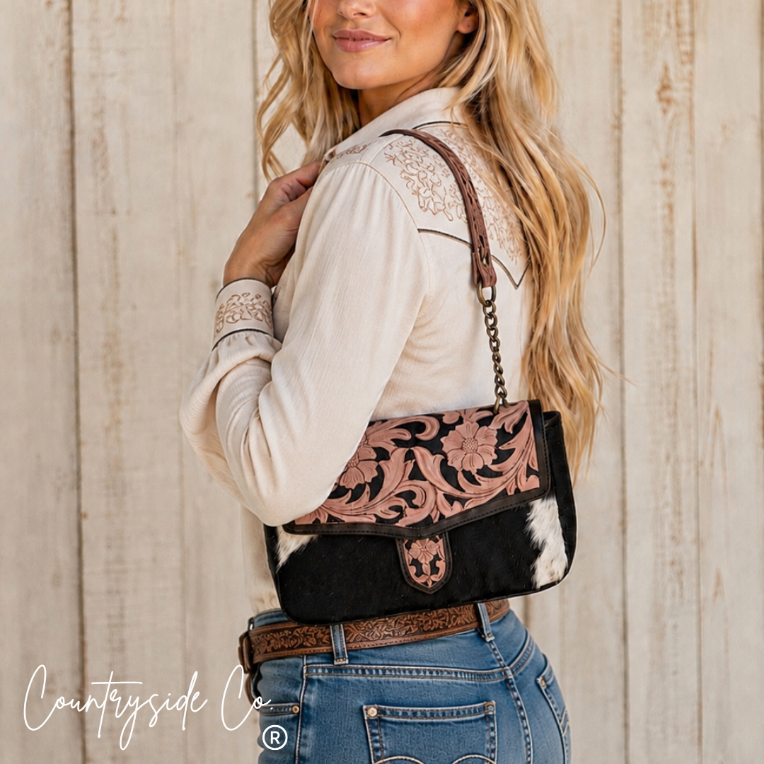 Brighton Cowhide Tooled Leather Purse