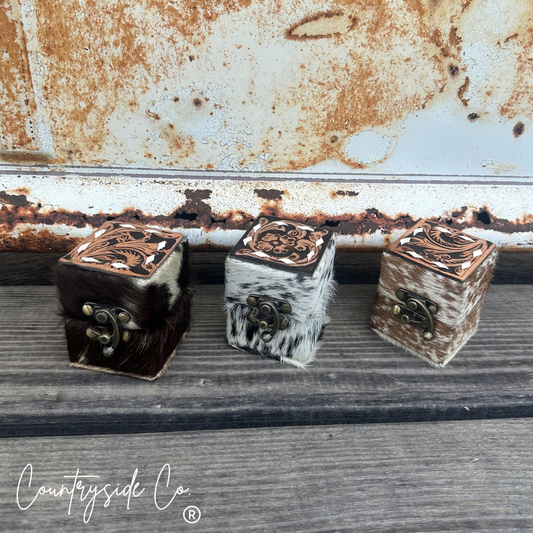 Cowhide Ring Box