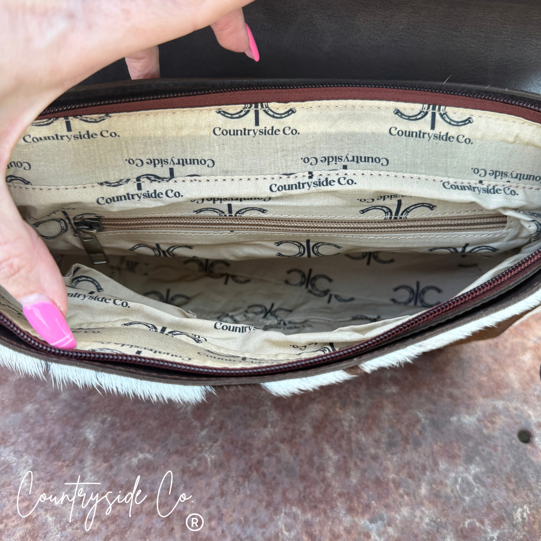 Rust & Reins Cowhide Tooled Leather Purse