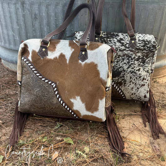 Chestnut Laramie Cowhide Leather Concealed Carry Handbag