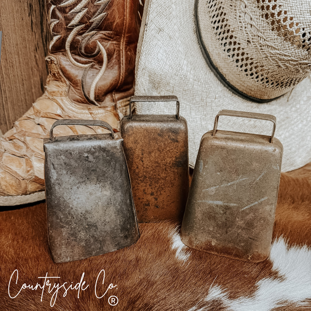 Rustic Antique Small Cow Bell Decor
