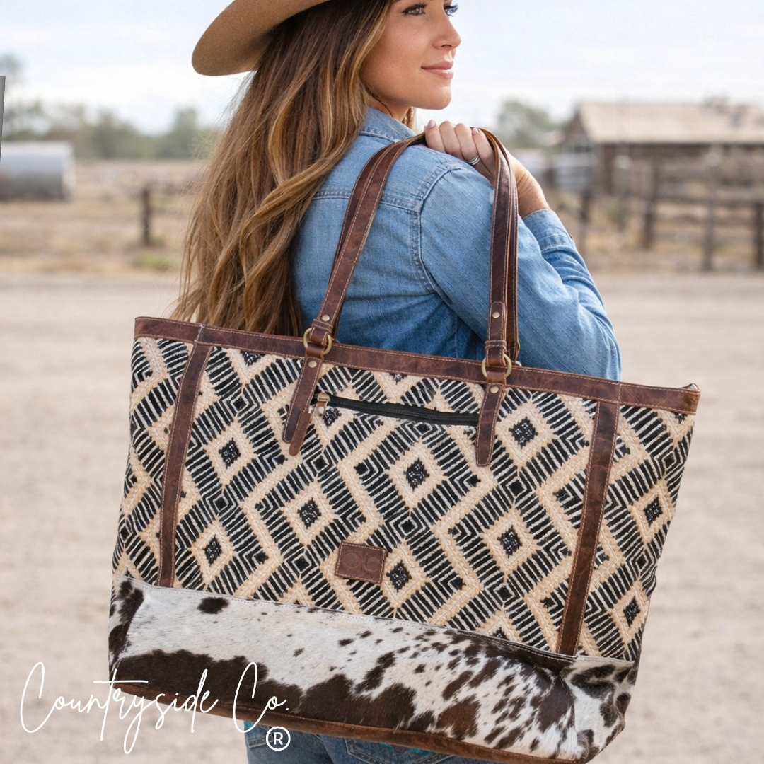Sterling Cowhide Weekender