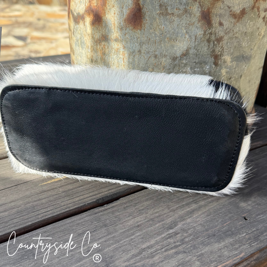 Checkered Cowhide Tray