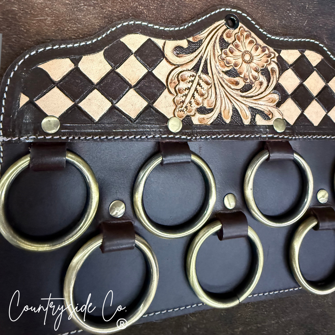 Brown Checkered Wild Rag Scarf Hanger