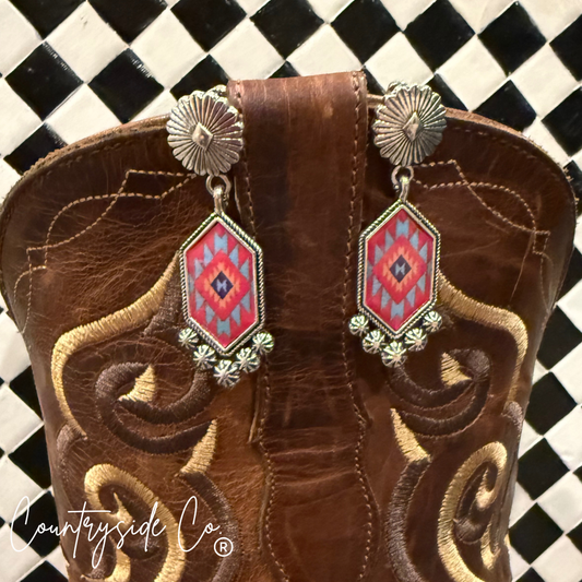 Canyon Red Dangle Earrings