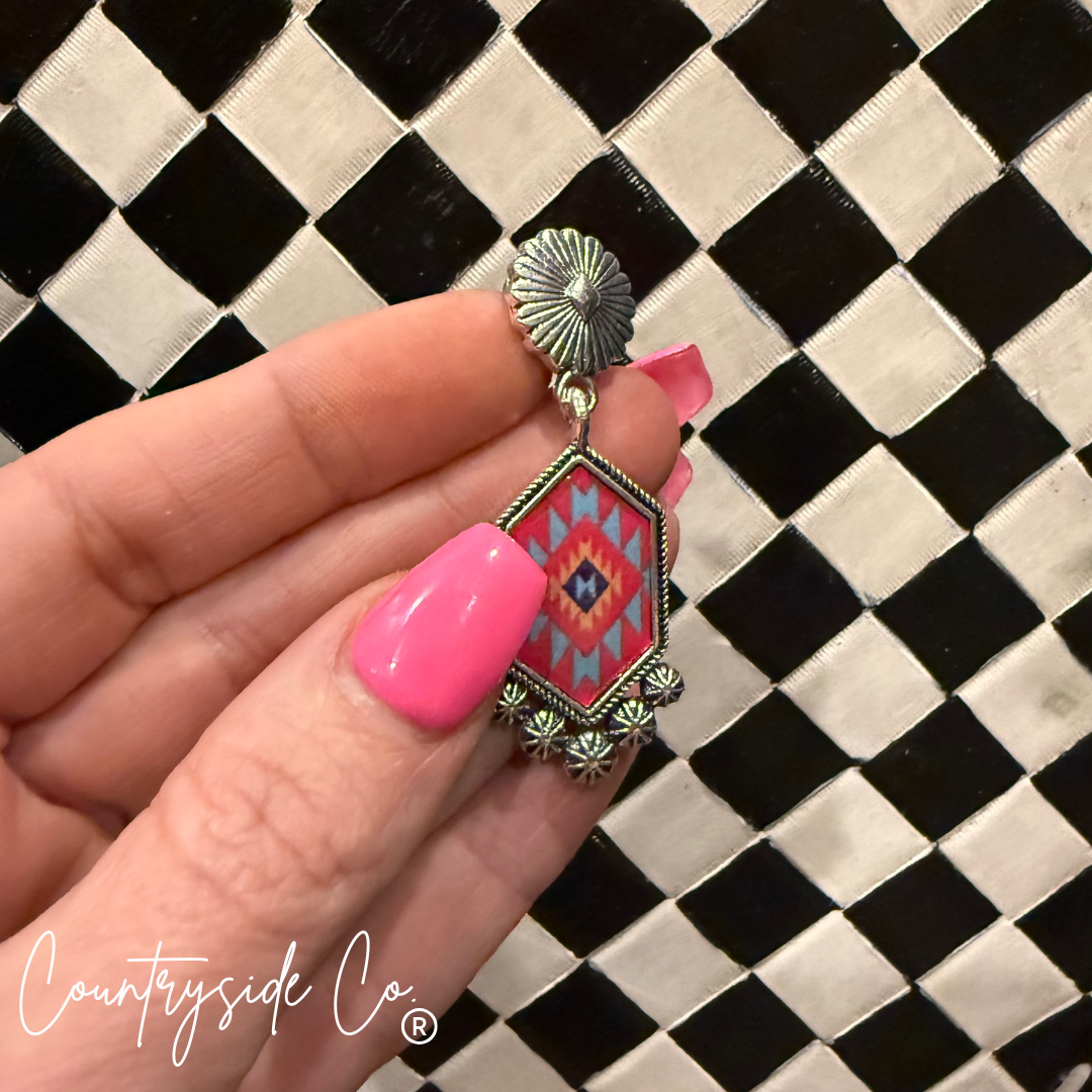 Canyon Red Dangle Earrings