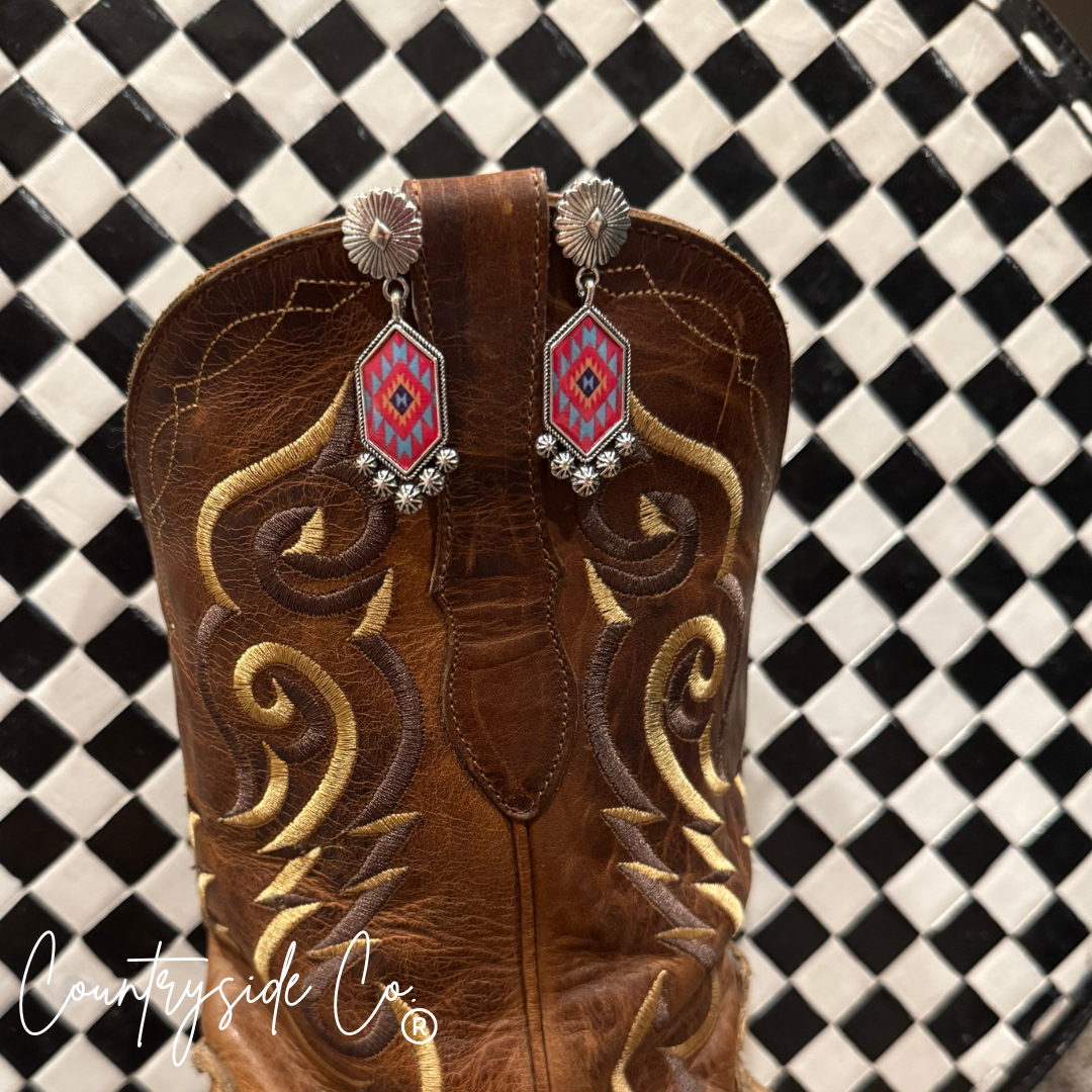 Canyon Red Dangle Earrings