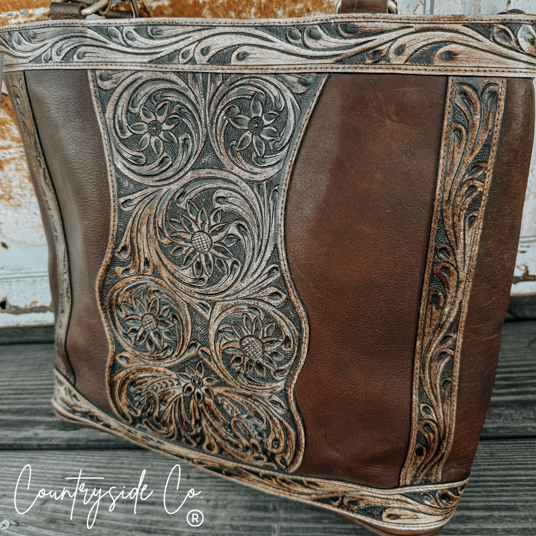 Adeline Conceal Carry Leather Tote Purse