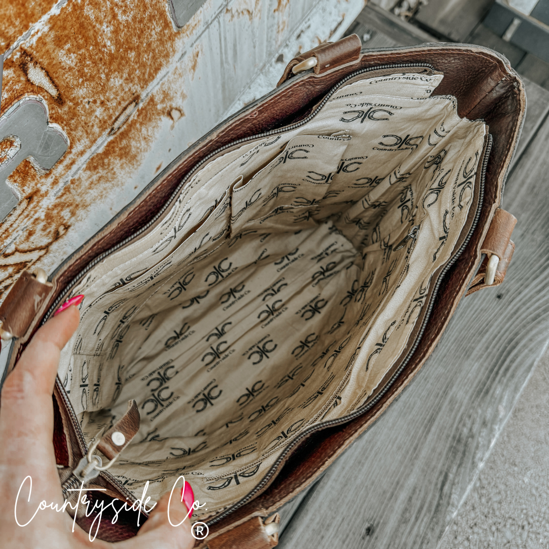 Adeline Conceal Carry Leather Tote Purse