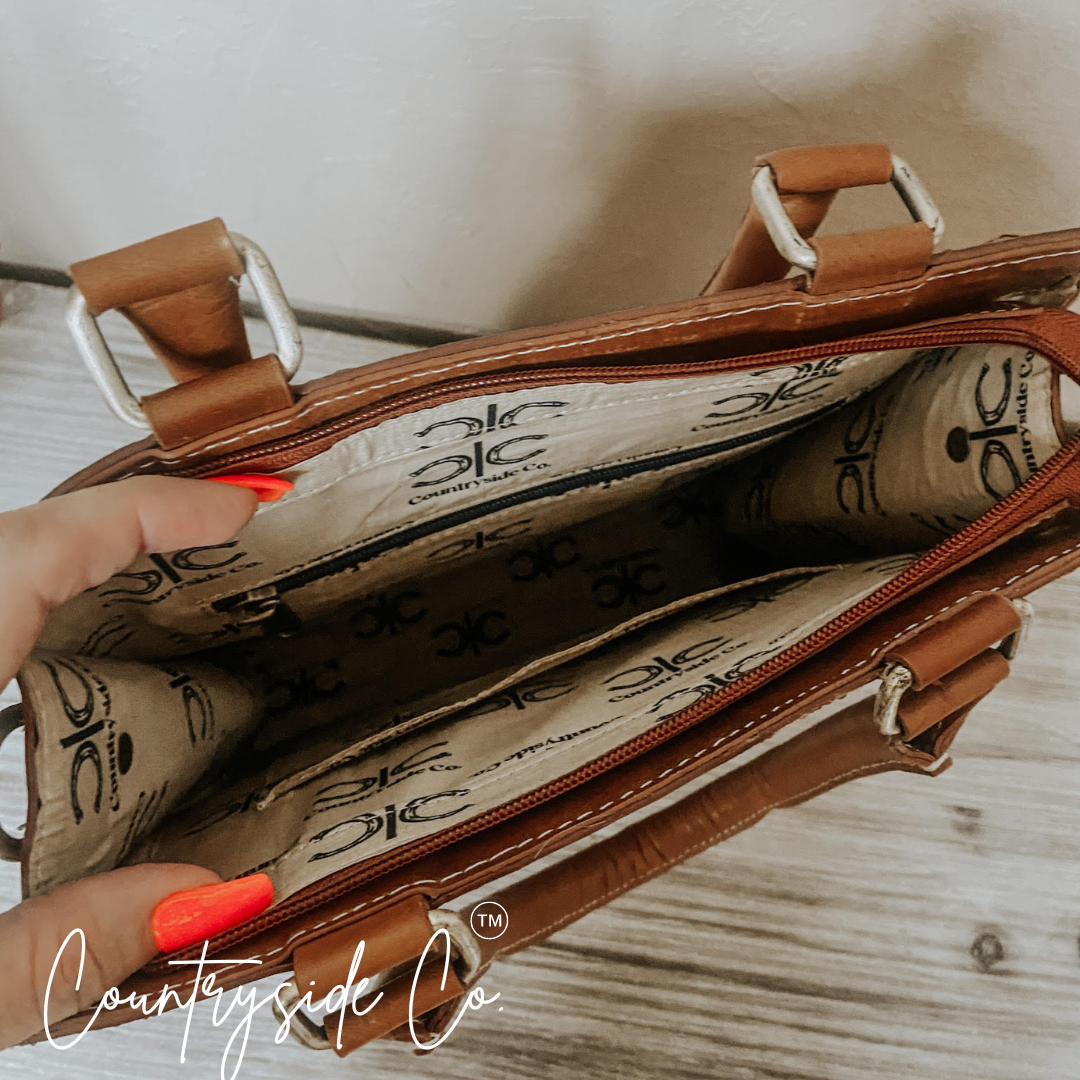 Beth Tooled Leather Bag by Countryside Co.