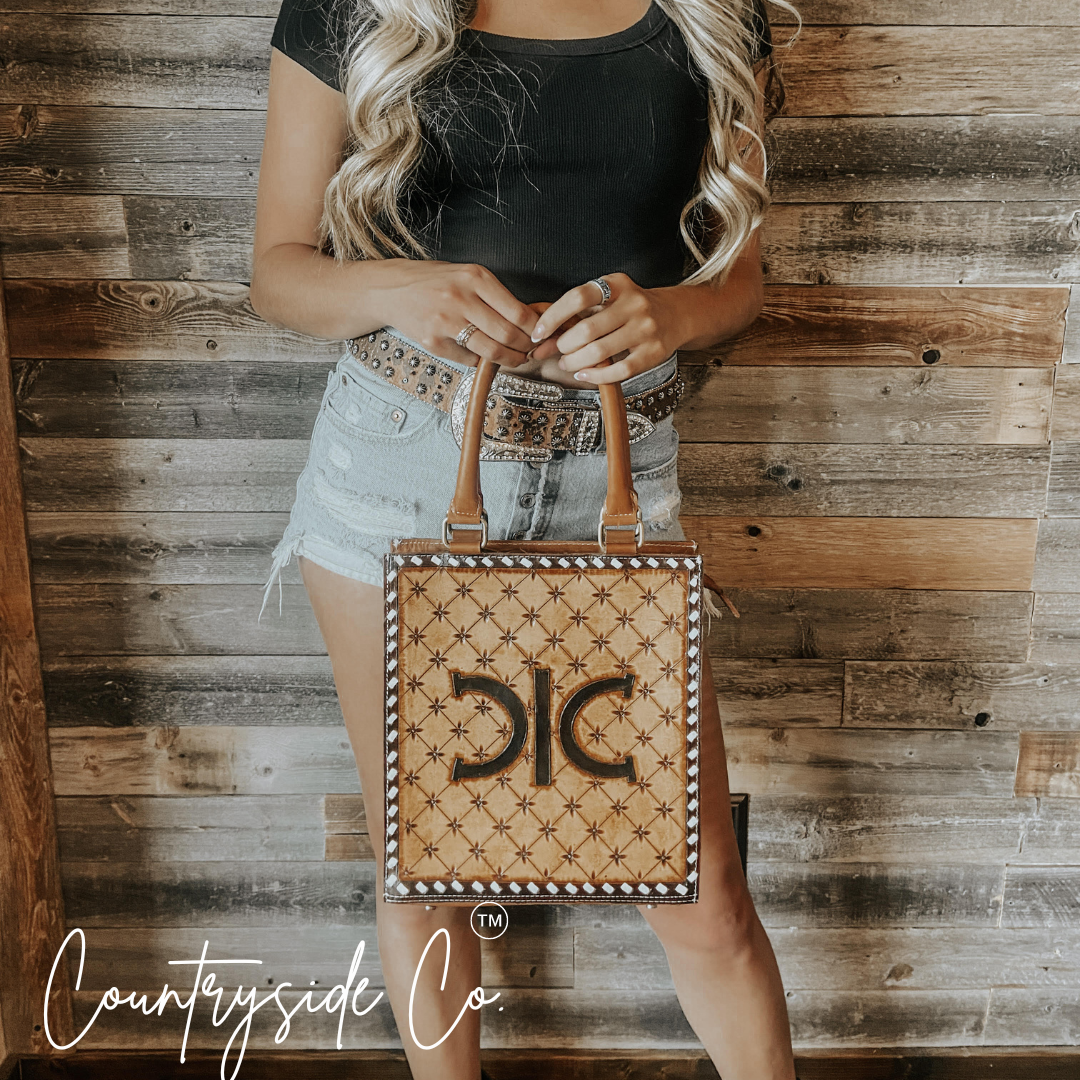 Beth Tooled Leather Bag by Countryside Co.