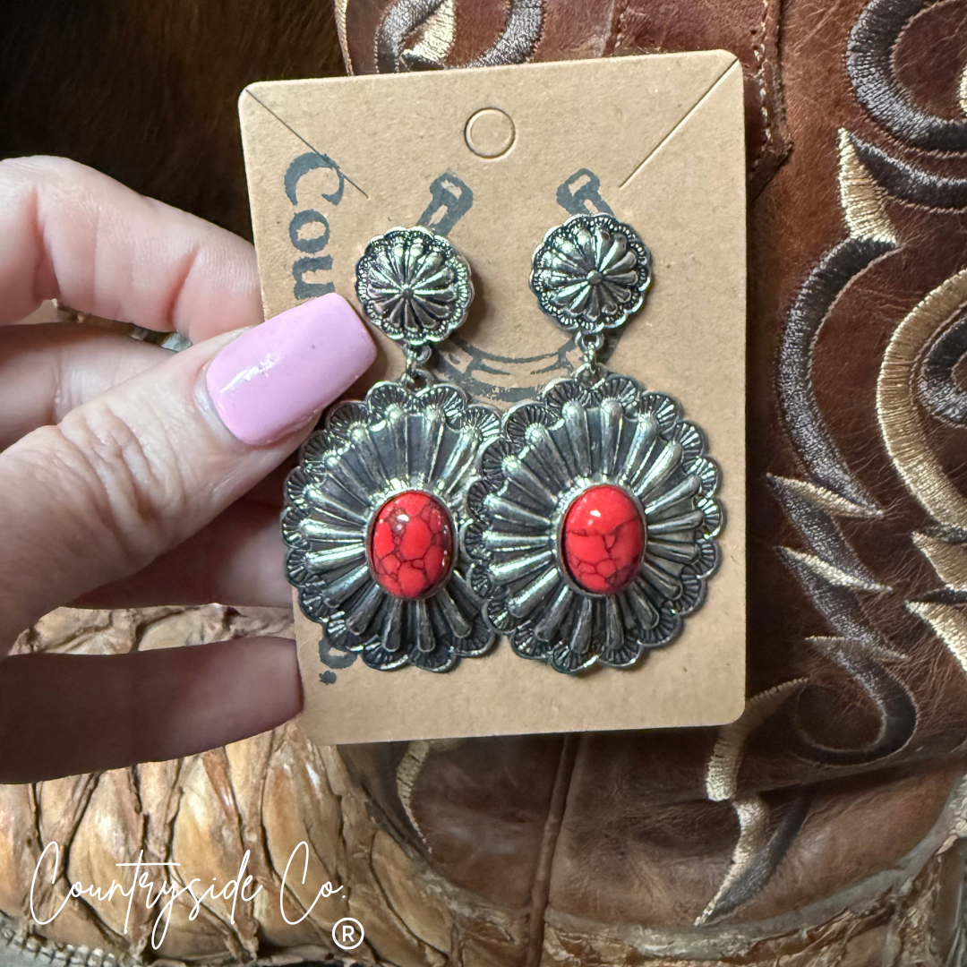 Concho Dangle Earrings