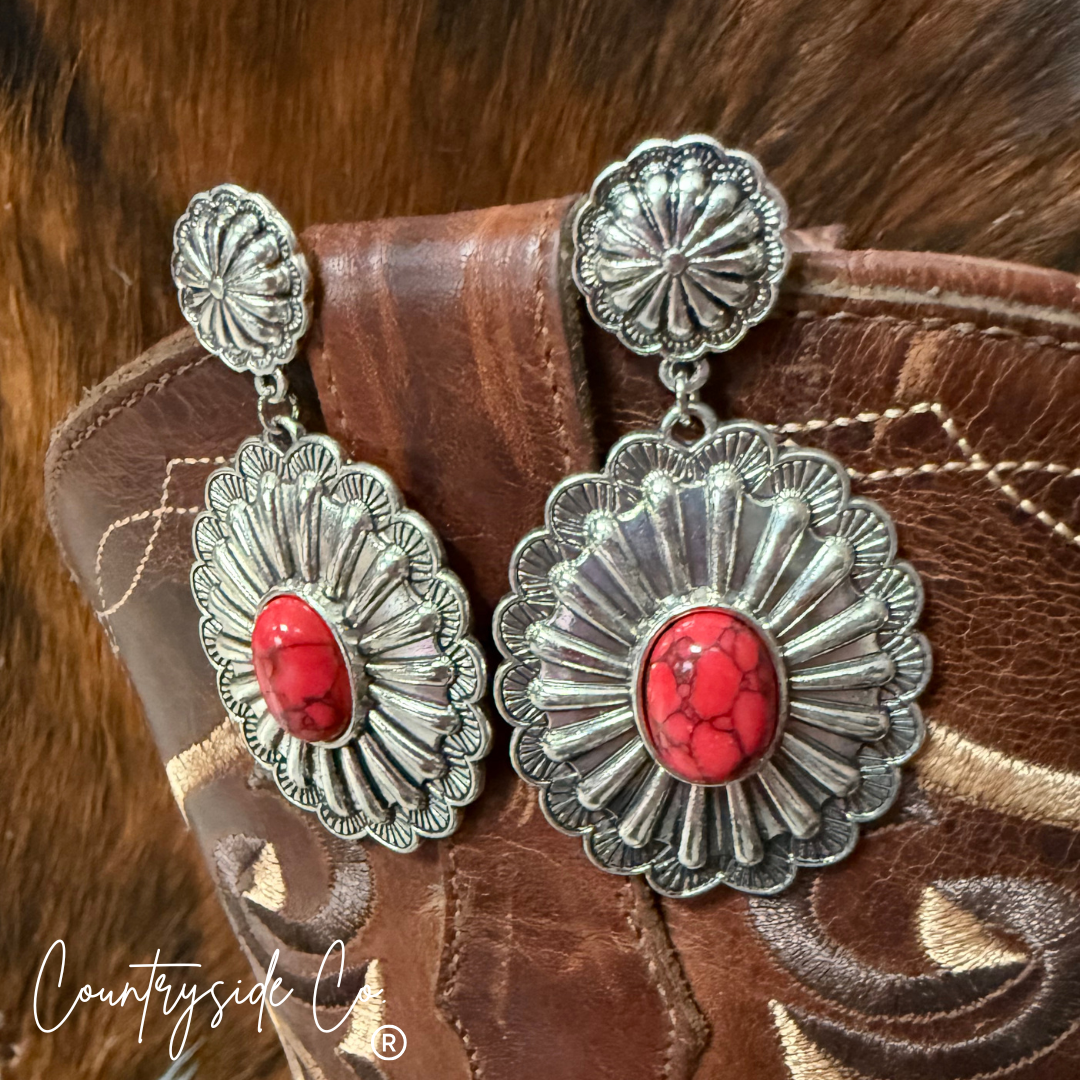 Concho Dangle Earrings