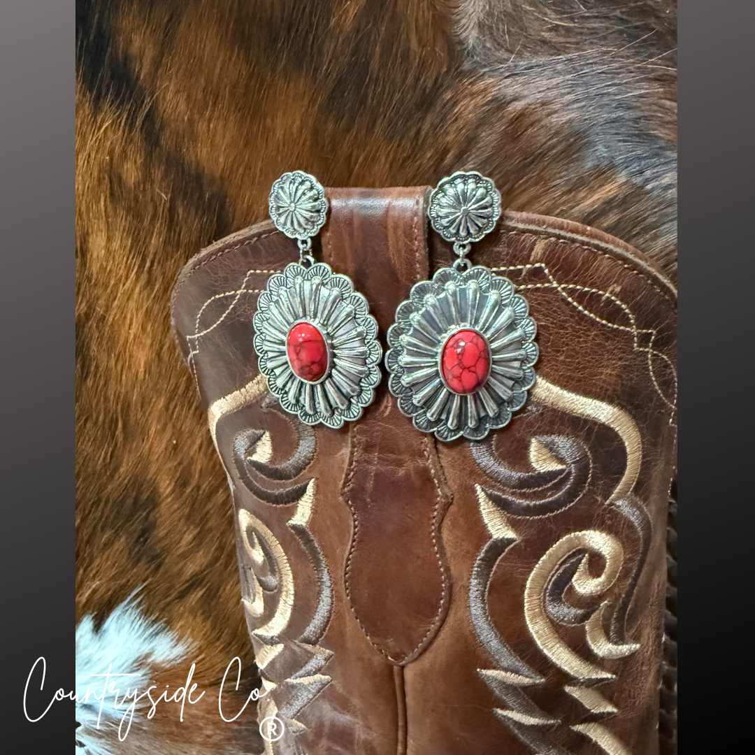 Concho Dangle Earrings