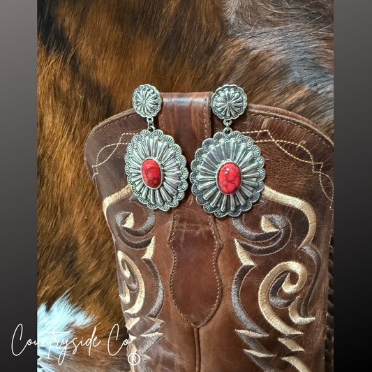Concho Dangle Earrings