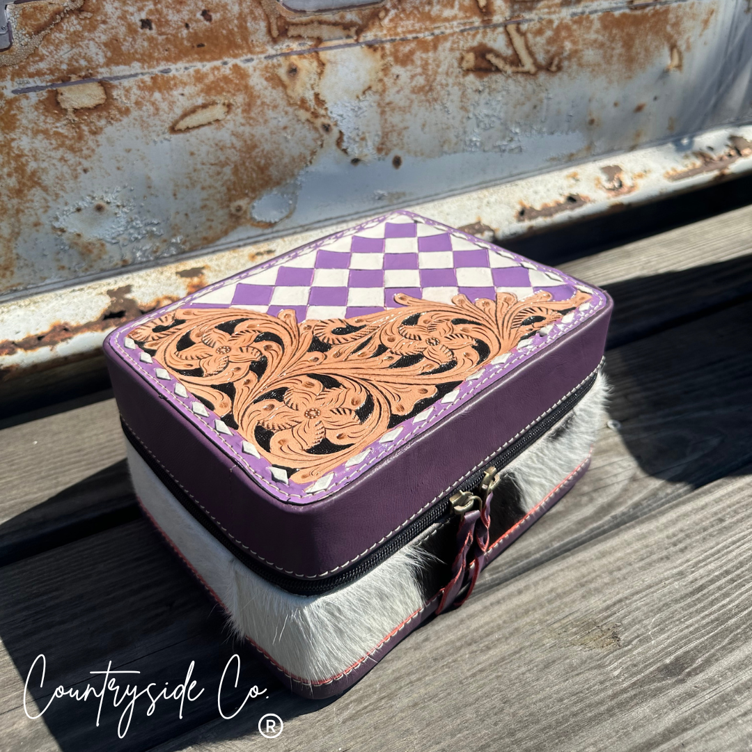 Tooled Leather Jewelry Box