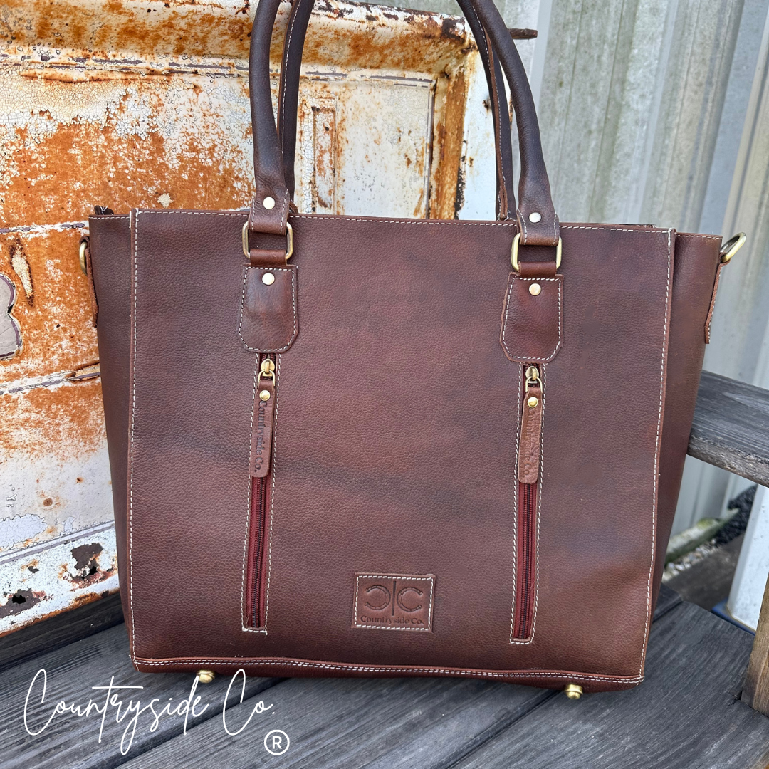 Kathryn Tooled Leather Concealed Carry Purse