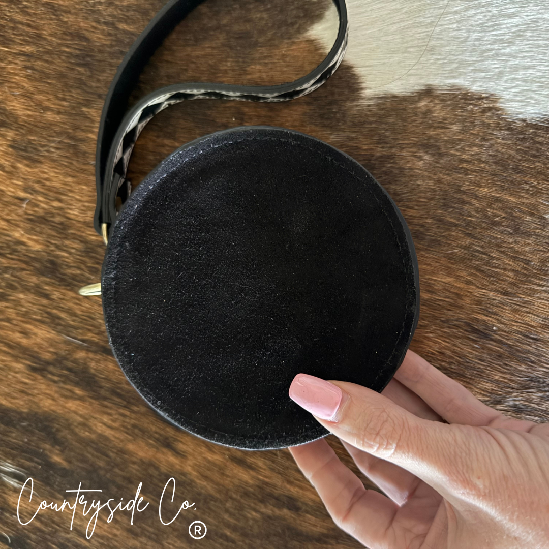 Cherry Checkered Circle Wristlet