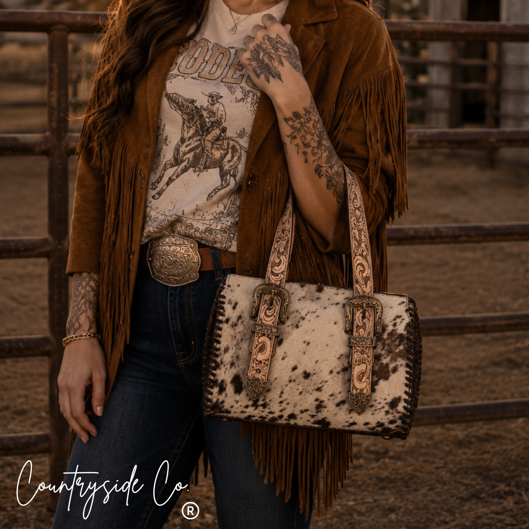 Barrel Racer Cowhide Soft Speedy Bag