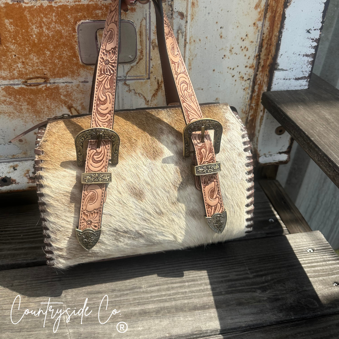 Barrel Racer Cowhide Soft Speedy Bag