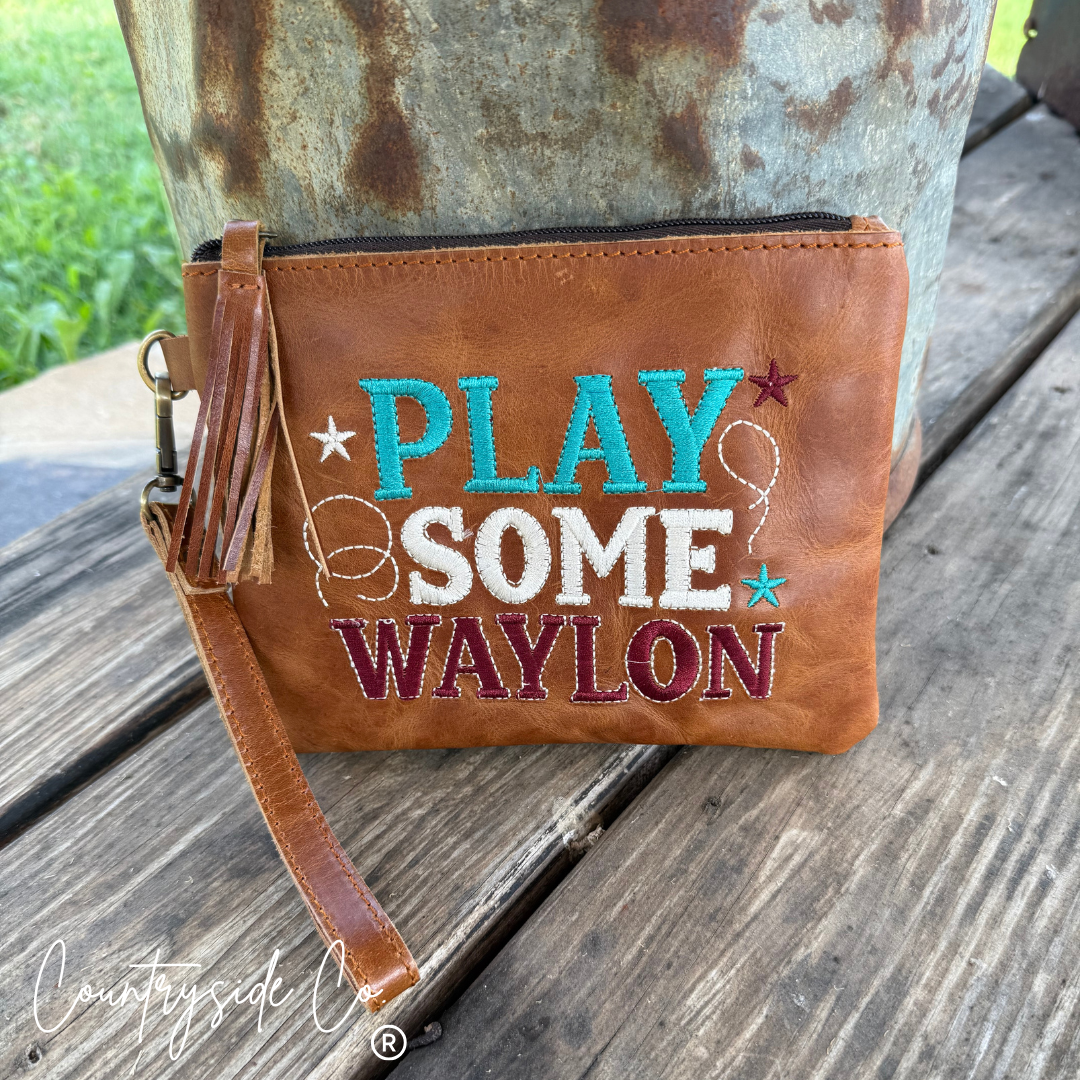 Play Some Waylon Wristlet Purse