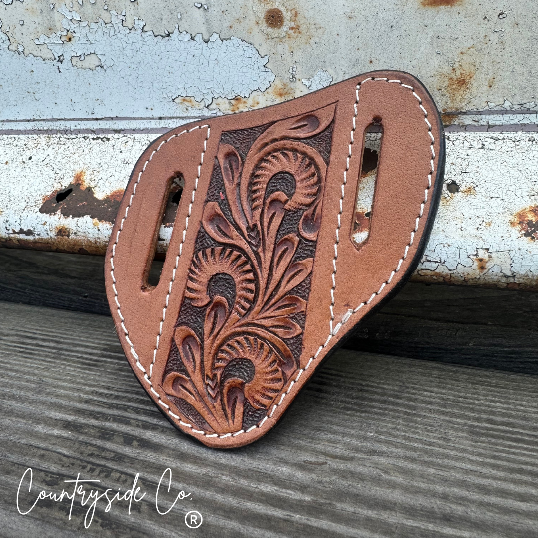 Tooled Leather Knife Sheath