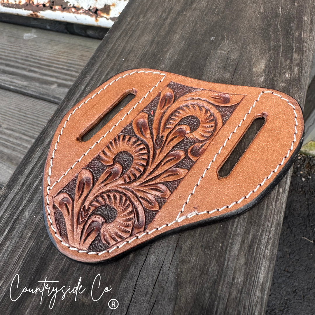 Tooled Leather Knife Sheath