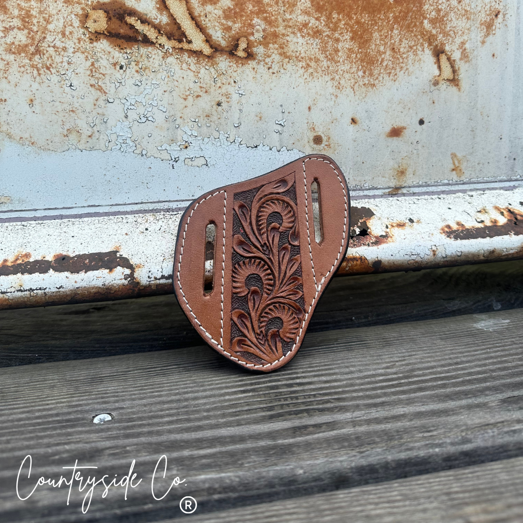 Tooled Leather Knife Sheath