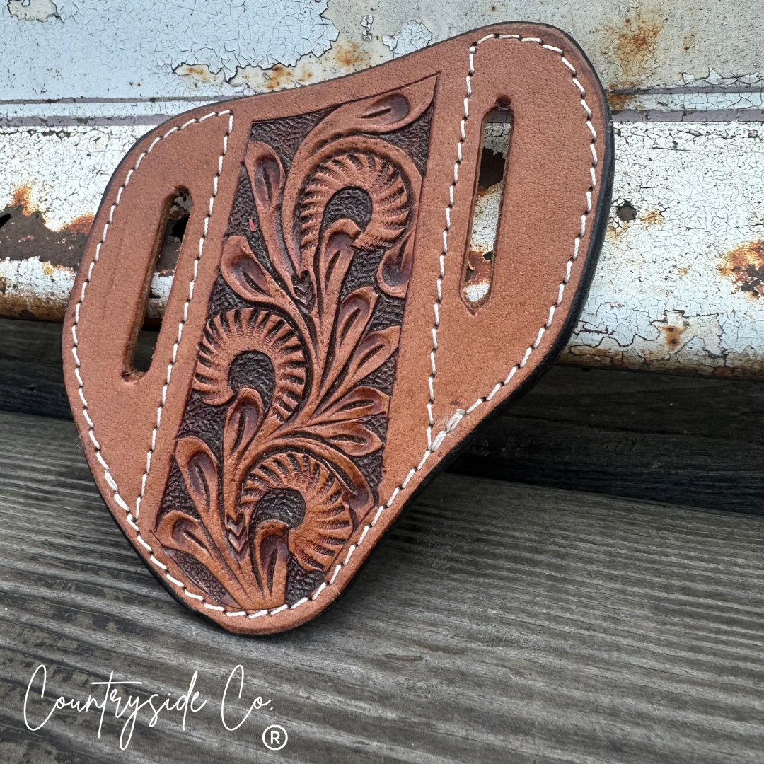 Tooled Leather Knife Sheath