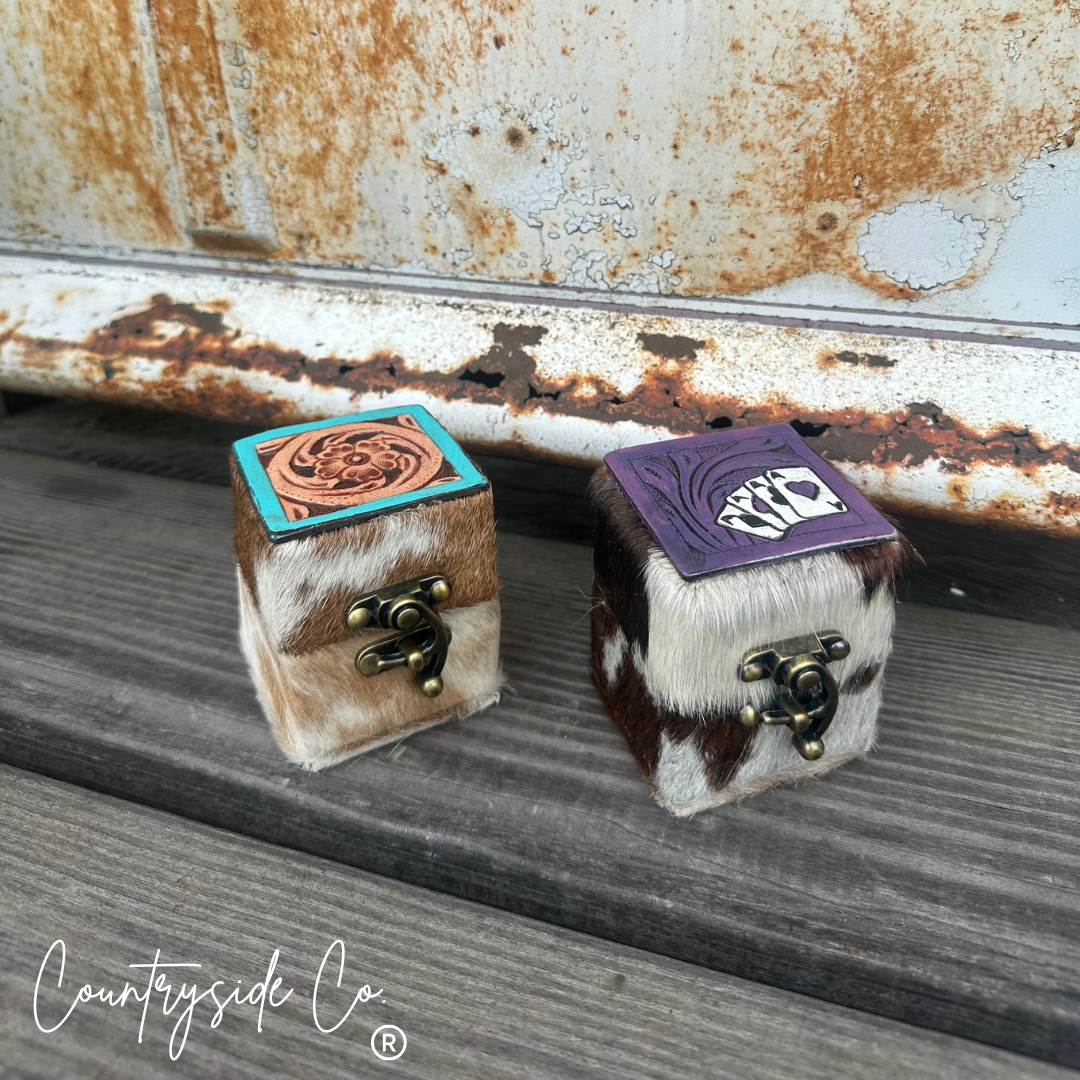 Cowhide Ring Box
