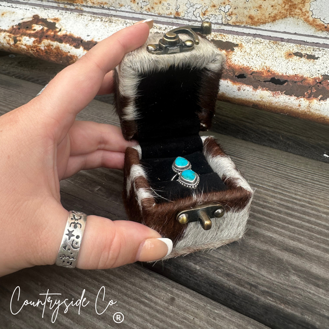 Cowhide Ring Box