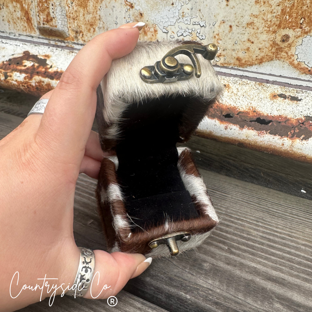 Cowhide Ring Box