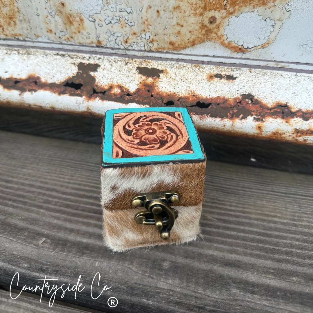 Cowhide Ring Box
