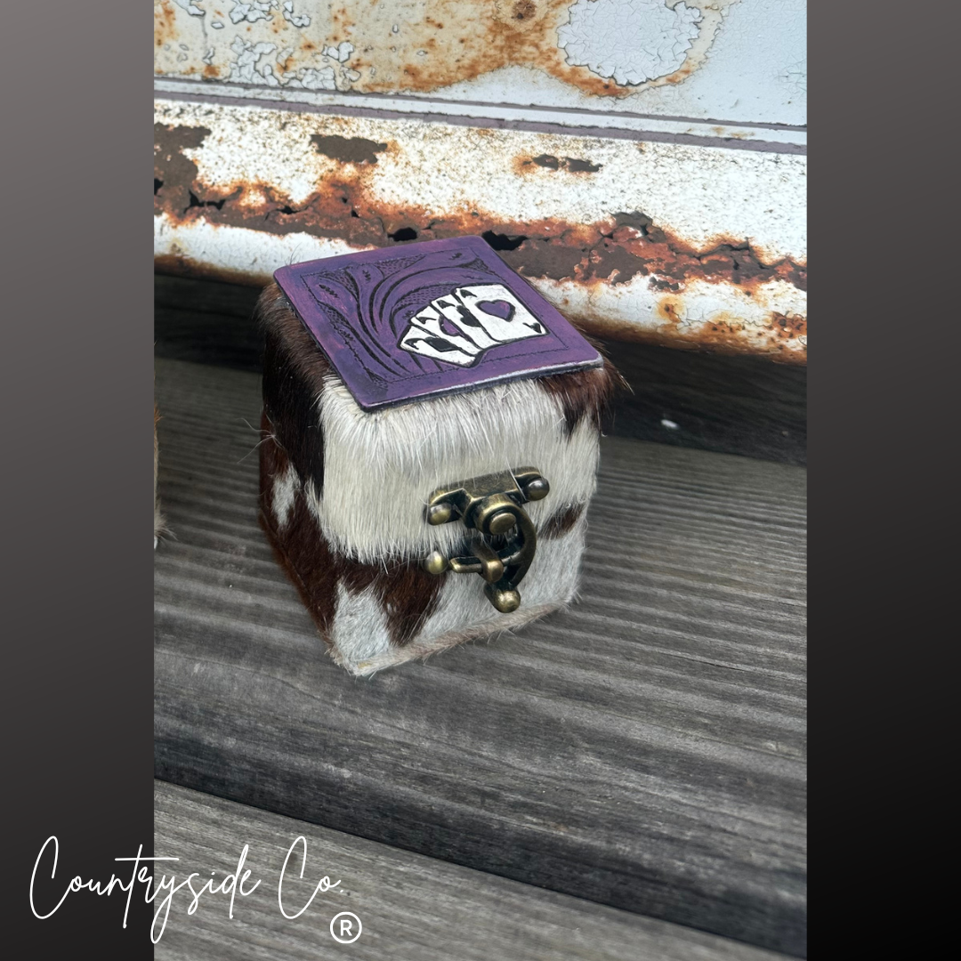 Cowhide Ring Box