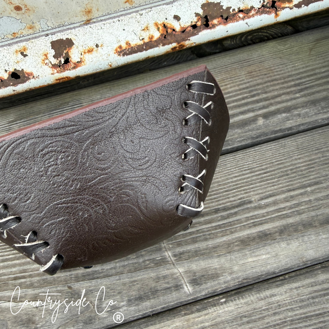 Cowhide and Embossed Leather Small Bowls