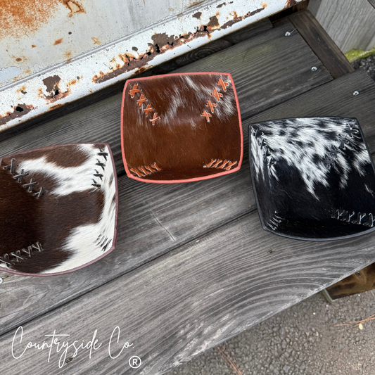 Cowhide Leather Small Bowls