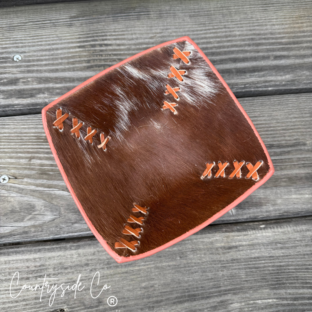 Cowhide Leather Small Bowls