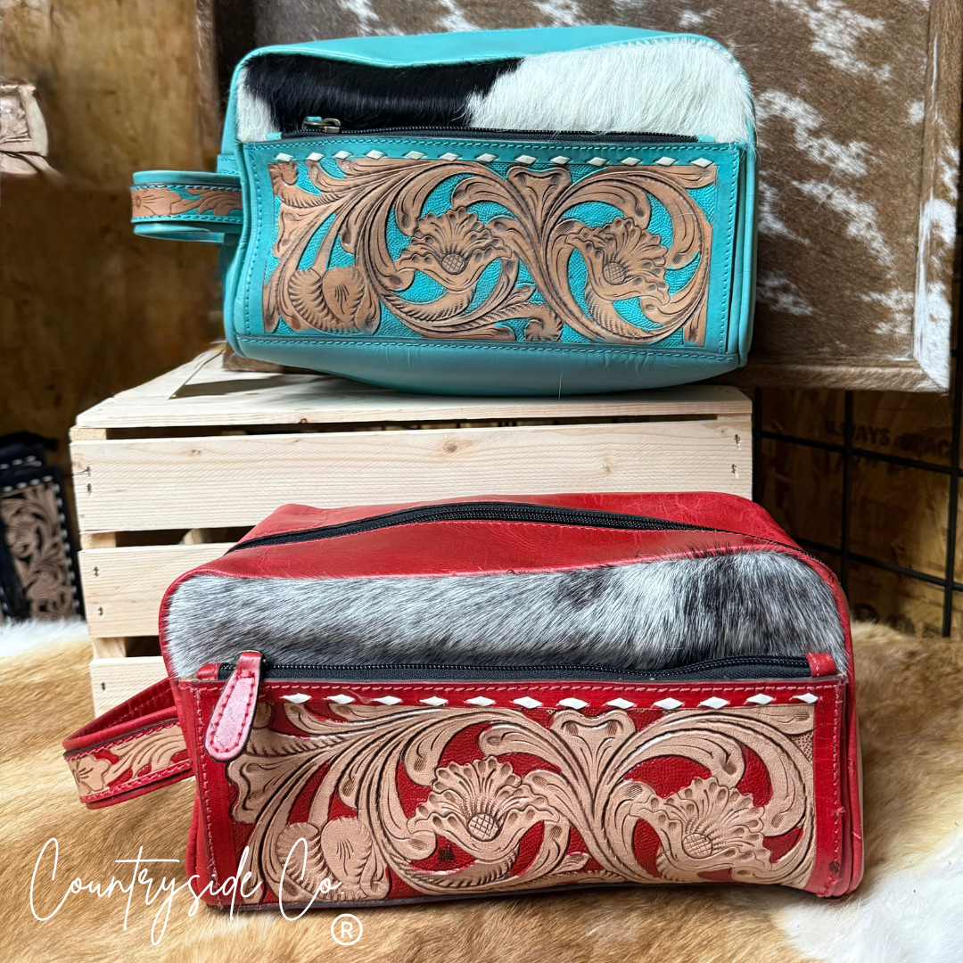 The Painted Desert Leather Toiletry Bag