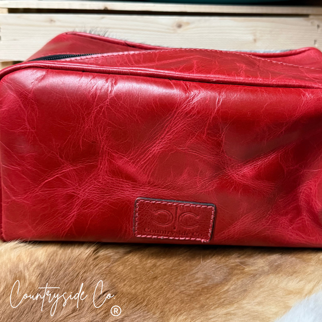 The Painted Desert Leather Toiletry Bag