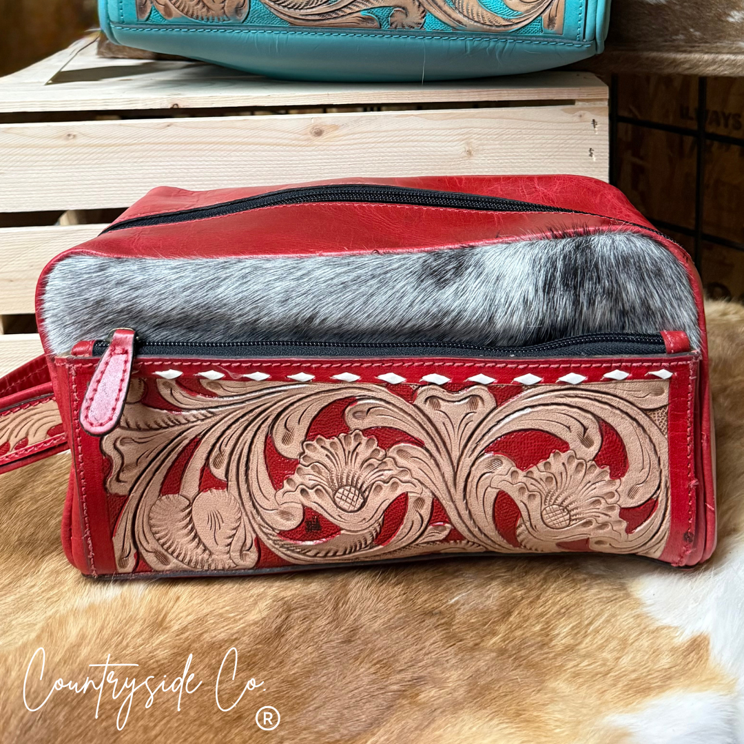 The Painted Desert Leather Toiletry Bag